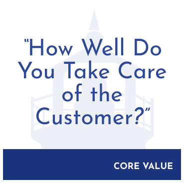 How well do you take care of the customer?